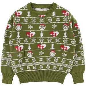 Jule-Sweaters Bluse - Den Stilede Julesweater - Grøn