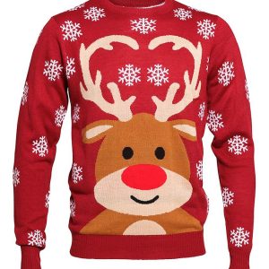 Jule-Sweaters Bluse - The Rednosed Reindeer - Rød