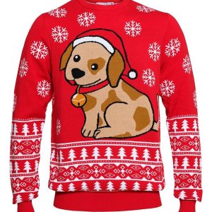 Jule-Sweaters Bluse - Julemandens Lille Hjælper - Rød - 5-6 år (110-116) - Jule-Sweater Bluse