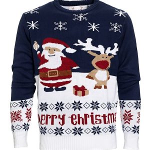 Jule-Sweaters Bluse - Ultimate - Navy - 11-12 år (146-152) - Jule-Sweater Bluse