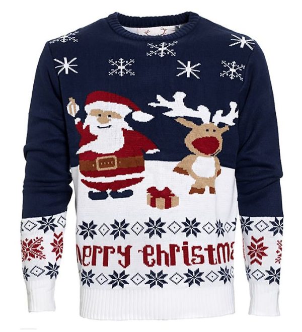Jule-Sweaters Bluse - Ultimate - Navy - 2 år (92) - Jule-Sweater Bluse