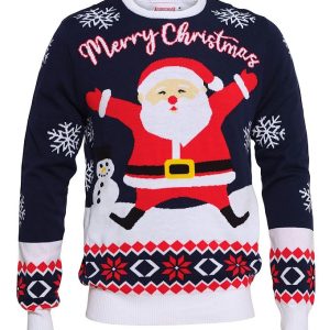 Jule-Sweaters Bluse - Wonderful - Navy - 5-6 år (110-116) - Jule-Sweater Bluse