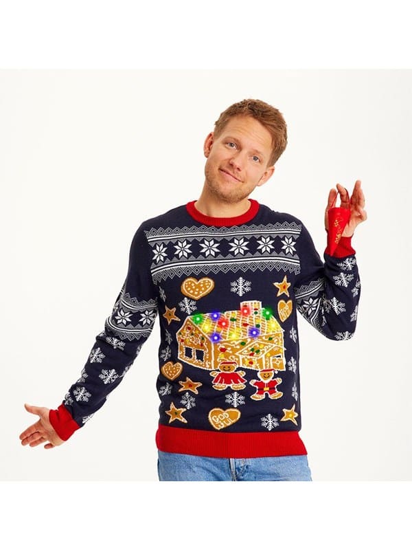 Jule-Sweaters - Den "Kiksede" Julesweater - XL