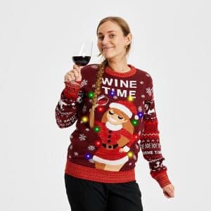 Jule-Sweaters - Wine Time Christmas Sweater - 2XL