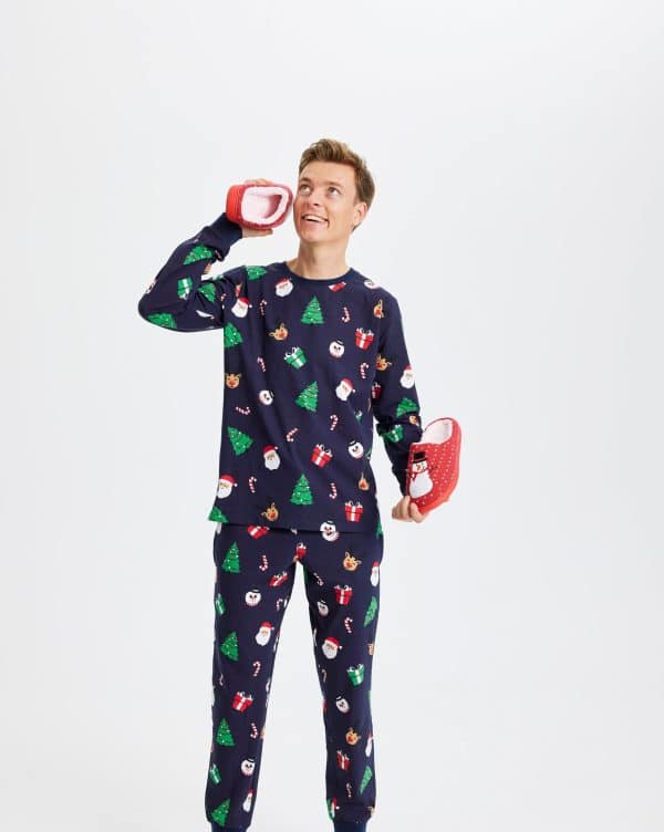 Årets julepyjamas: Christmas Cute Pyjamas - herre / mænd.