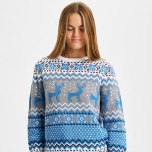 Traditionel Julesweater Blå - dame / kvinder