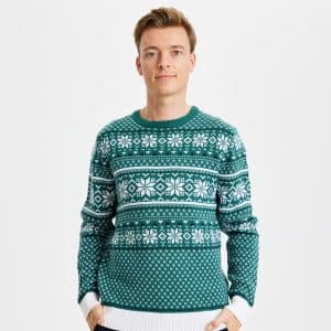 Traditionel Julesweater Grøn - herre / mænd