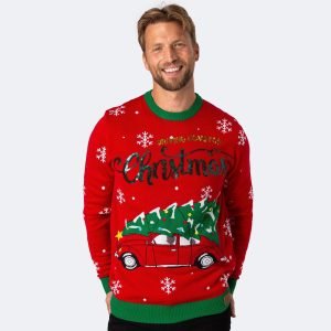Driving Home For Christmas Julesweater Herre