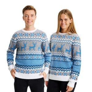 Lyseblå Traditionel Julesweater