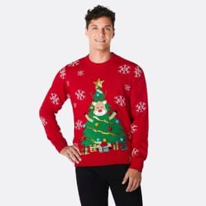 Rensdyr Juletræ Julesweater Herre