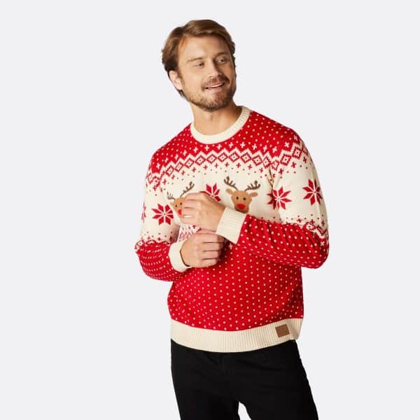 Retro Rensdyr Julesweater Herre