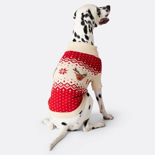 Retro Rensdyr Julesweater til hunde