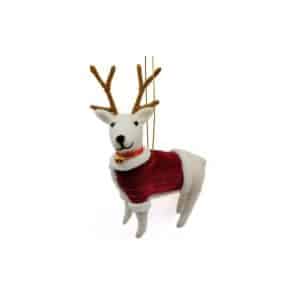 Dga - Wool Christmas Ornament - Deer (17761846)