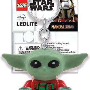 Lego - Nøglering Med Lys - Baby Yoda I Julesweater - Star Wars