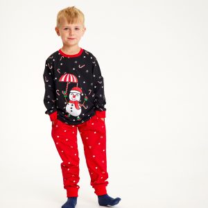 Årets julepyjamas: Flying Snowman Pyjamas - Børn.