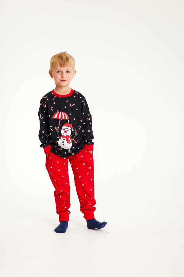 Årets julepyjamas: Flying Snowman Pyjamas - Børn.