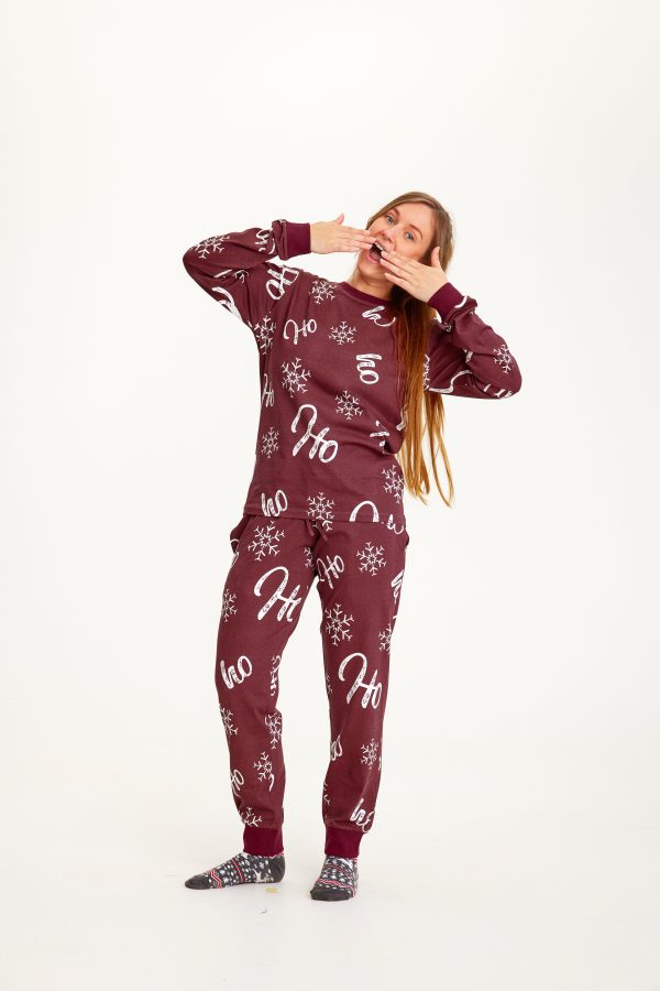 Årets julepyjamas: HO HO HO Pyjamas - dame / kvinder.