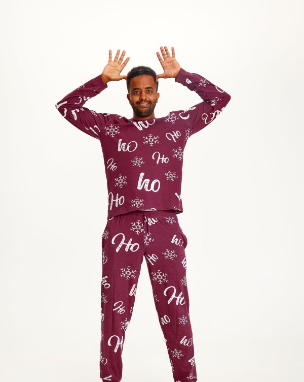 Årets julepyjamas: HO HO HO Pyjamas - herre / mænd.