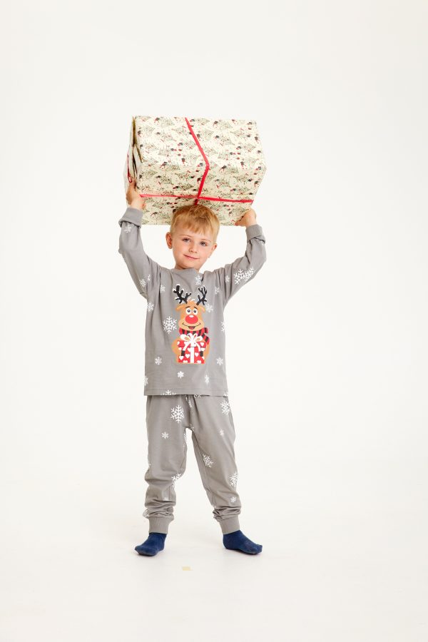 Årets julepyjamas: Rudolfs Cute Pyjamas Grå - Børn.