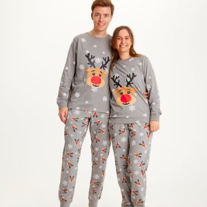 Årets julepyjamas: Rudolfs Pyjamas Grå - herre / mænd.
