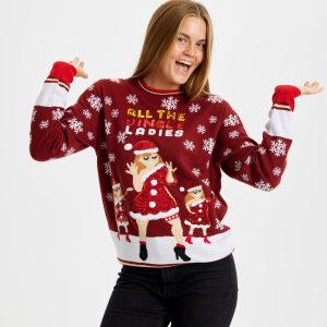 Årets julesweater: All My Jingle Ladies - dame / kvinder. Ugly Christmas Sweater lavet i Danmark