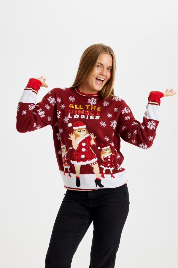 Årets julesweater: All My Jingle Ladies - dame / kvinder. Ugly Christmas Sweater lavet i Danmark