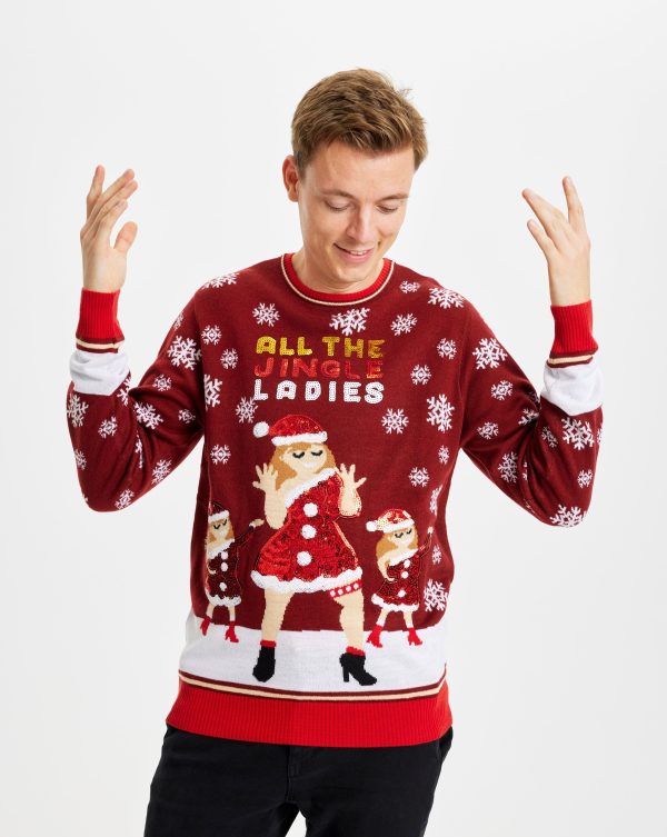 Årets julesweater: All My Jingle Ladies - herre / mænd. Ugly Christmas Sweater lavet i Danmark