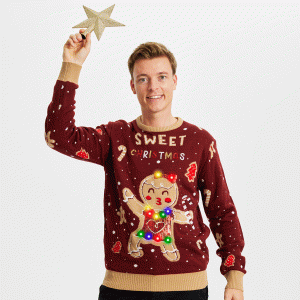 Årets julesweater: Cute Cookie Woman - herre / mænd. Ugly Christmas Sweater lavet i Danmark