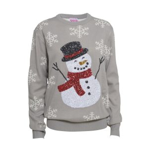 Årets julesweater: Den Søde Snemand - Børn. Ugly Christmas Sweater lavet i Danmark