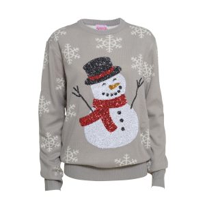 Årets julesweater: Den Søde Snemand. Ugly Christmas Sweater lavet i Danmark