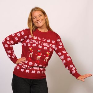 Årets julesweater: Jingle Ladies - dame / kvinder. Ugly Christmas Sweater lavet i Danmark