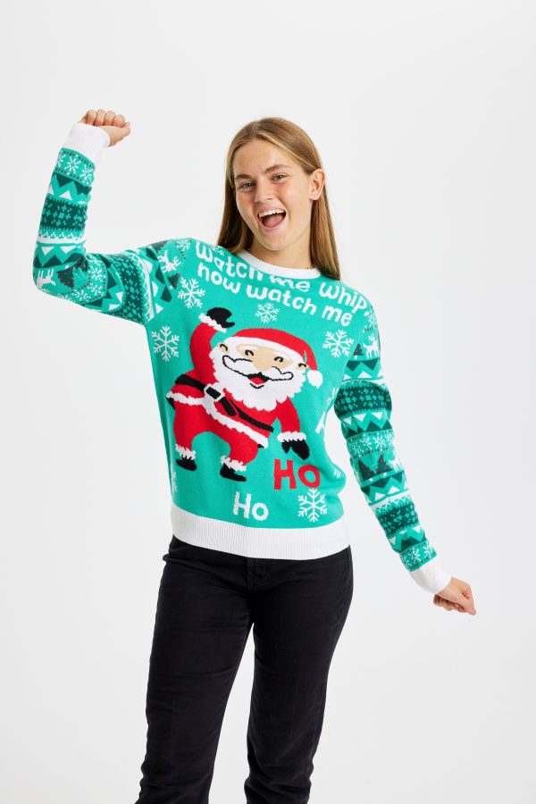 Årets julesweater: Watch Me Whip - dame / kvinder. Ugly Christmas Sweater lavet i Danmark