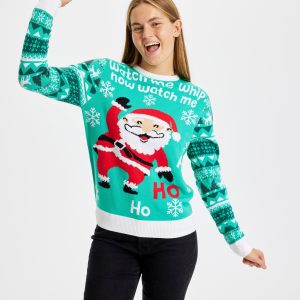 Årets julesweater: Watch Me Whip - dame / kvinder. Ugly Christmas Sweater lavet i Danmark