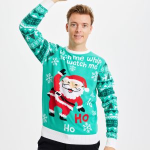 Årets julesweater: Watch Me Whip - herre / mænd. Ugly Christmas Sweater lavet i Danmark