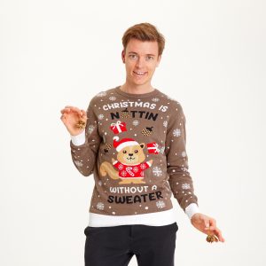 Christmas Is Nuttin Without A Sweater - herre / mænd.