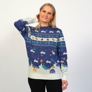 Den Cute Påskesweater Blå - dame / kvinder