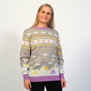 Den Cute Påskesweater Grå - dame / kvinder
