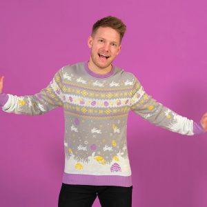 Den Cute Påskesweater Grå - herre / mænd