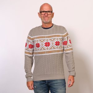 Den Nordiske Julesweater Grå - herre / mænd