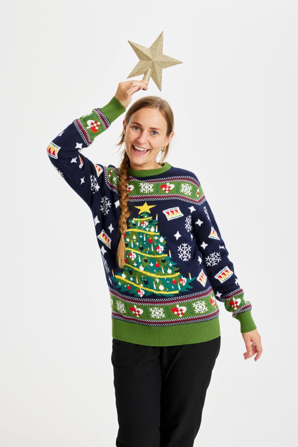 Juletræets Julesweater - dame / kvinder.