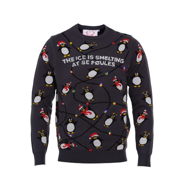 Pingvinernes Julesweater LED - Børn