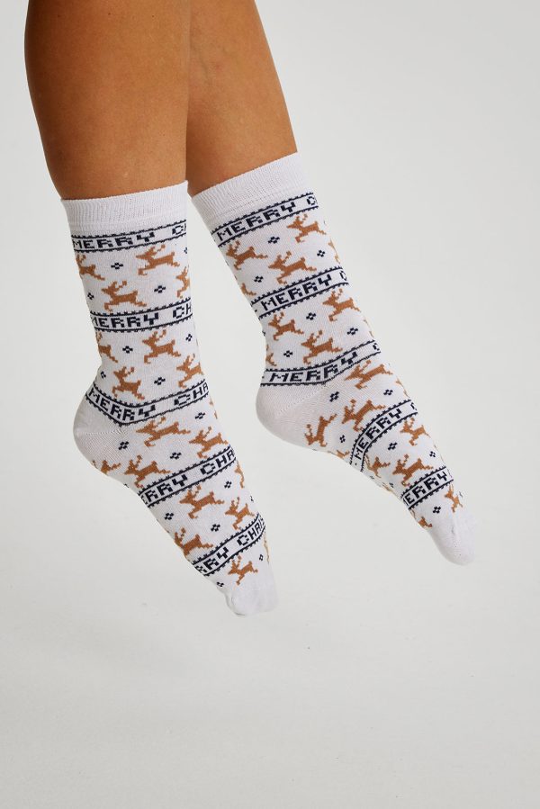 The Elegant Socks Creme. Julesokker