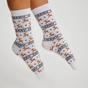 The Elegant Socks Creme. Julesokker