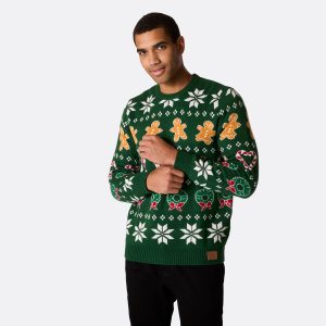 Grøn Familie Julesweater Herre