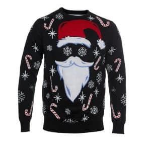 Julesweater med julemand sort