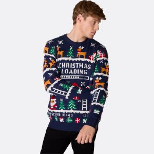 Retro Video Game Julesweater Herre