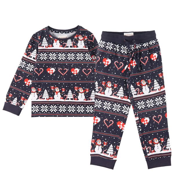 Jule-Sweaters Nattøj - Julehjerte Pyjamas - Navy