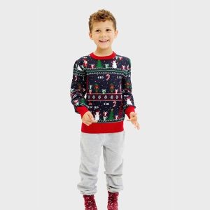 Jule-Sweaters - Vintage gaming sweater kids - 11/12Y