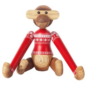 Kay Bojsen Træfigur - Abe - Julesweater 2024 - Mini -Teak/Limba