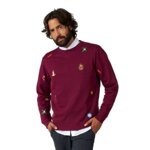 OpposuitsÂ® X-Mas Icons Sweater Bordeauxrød